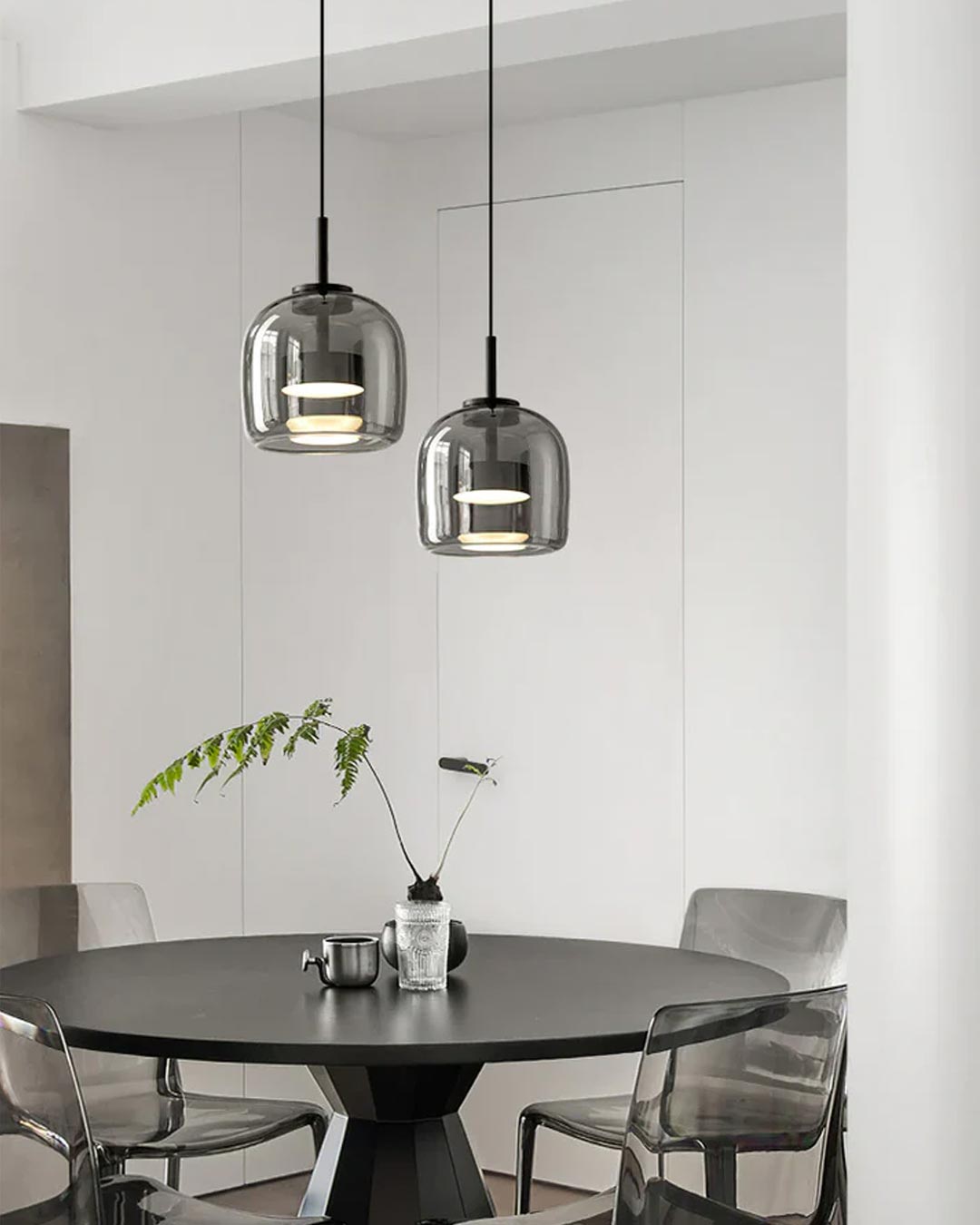 Valentino Ceiling Pendant Light - Smoke - Set Of 2 - The Decor Kart