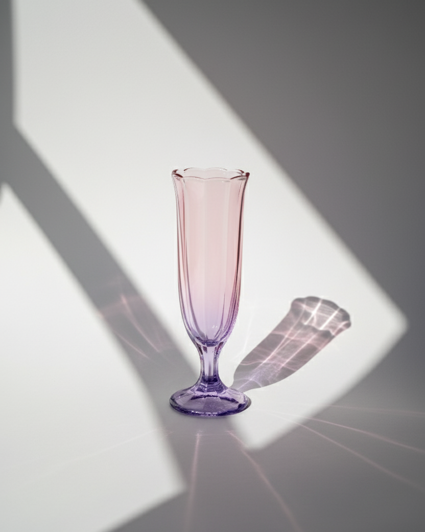 Purple Ombré Tulip Champagne Flute - Set of 6