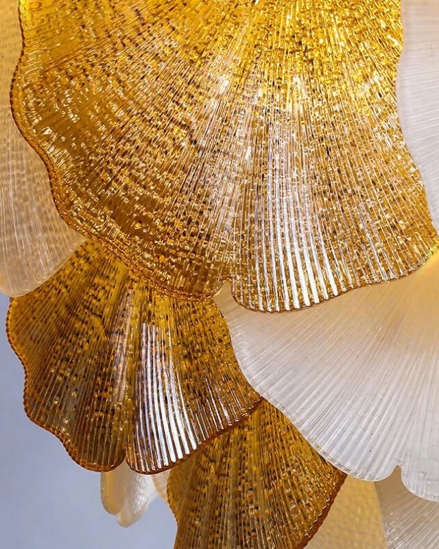Ginkgo Leaf Crystal Chandelier - Large