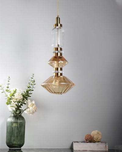 Amber Prism LED Pendant Light