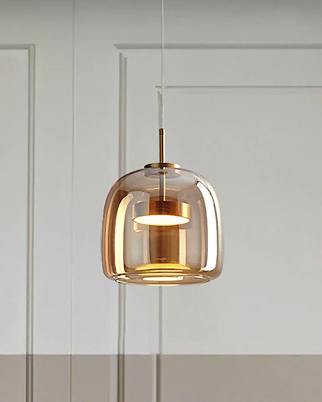 Valentino Ceiling Pendant Light - Amber - The Decor Kart