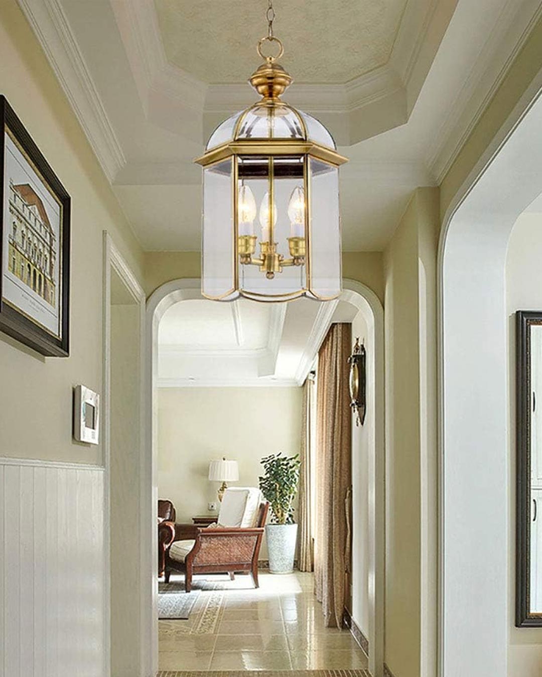 'European' Brass Pendant Light - The Decor Kart