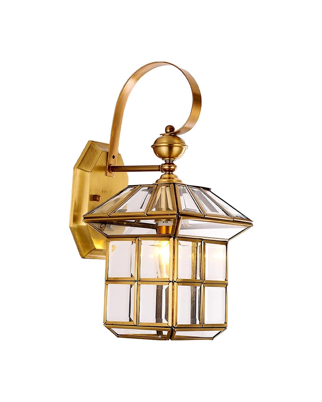 European Vintage Brass Wall Light - The Decor Kart