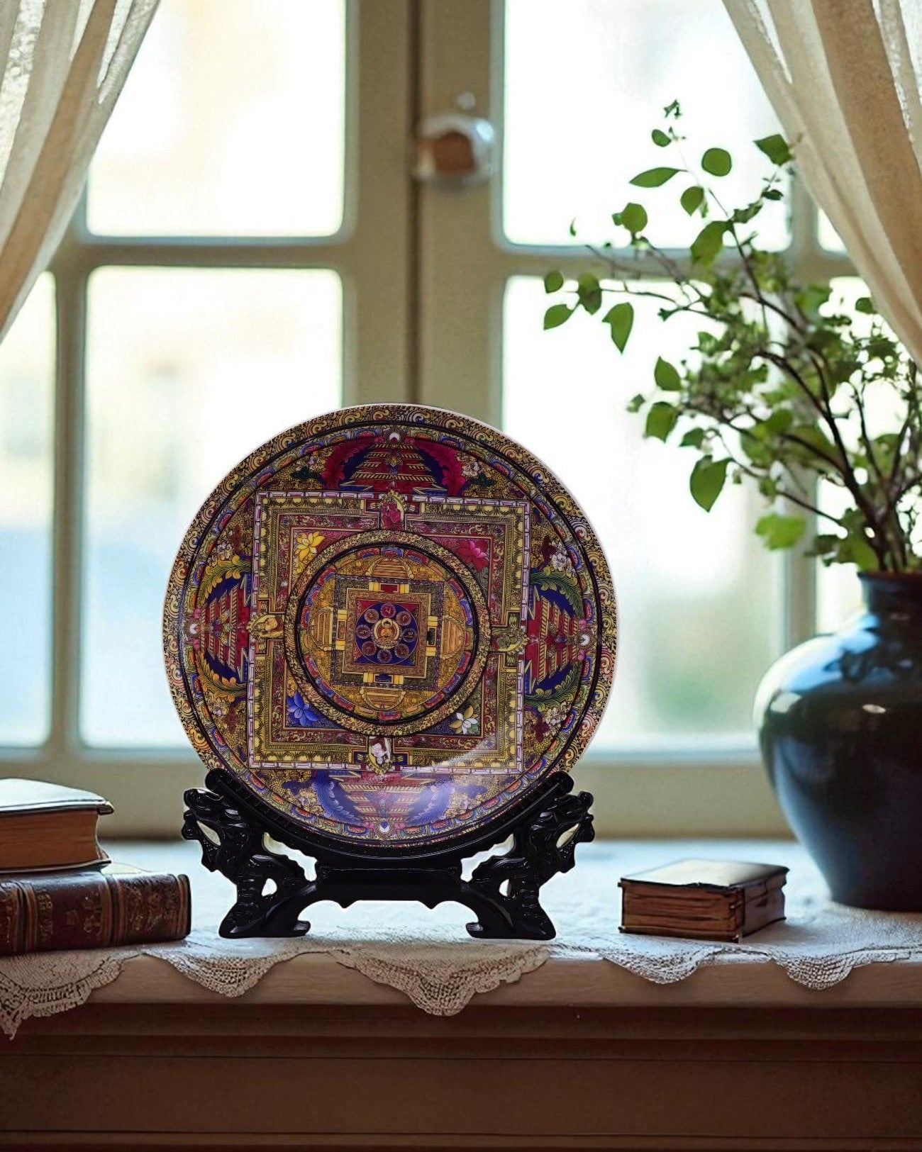 Mandala Art Decorative Plate - 10"