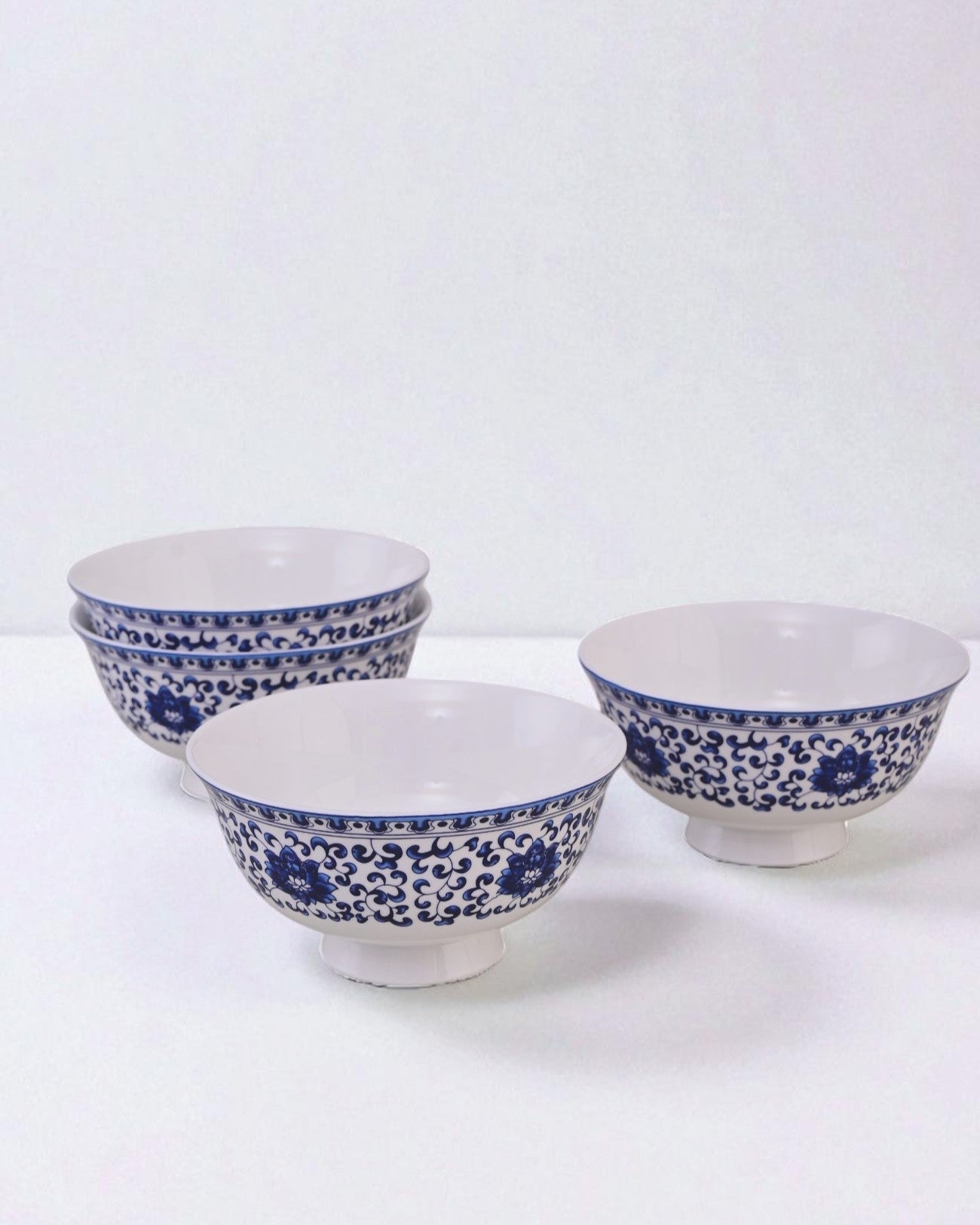 Blue Baroque Bone China Katori