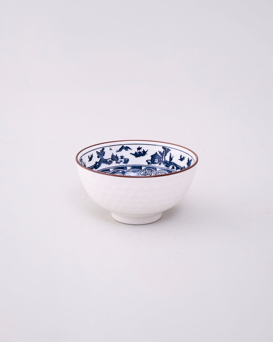 Blue & White Mingled Katori - Set Of 2