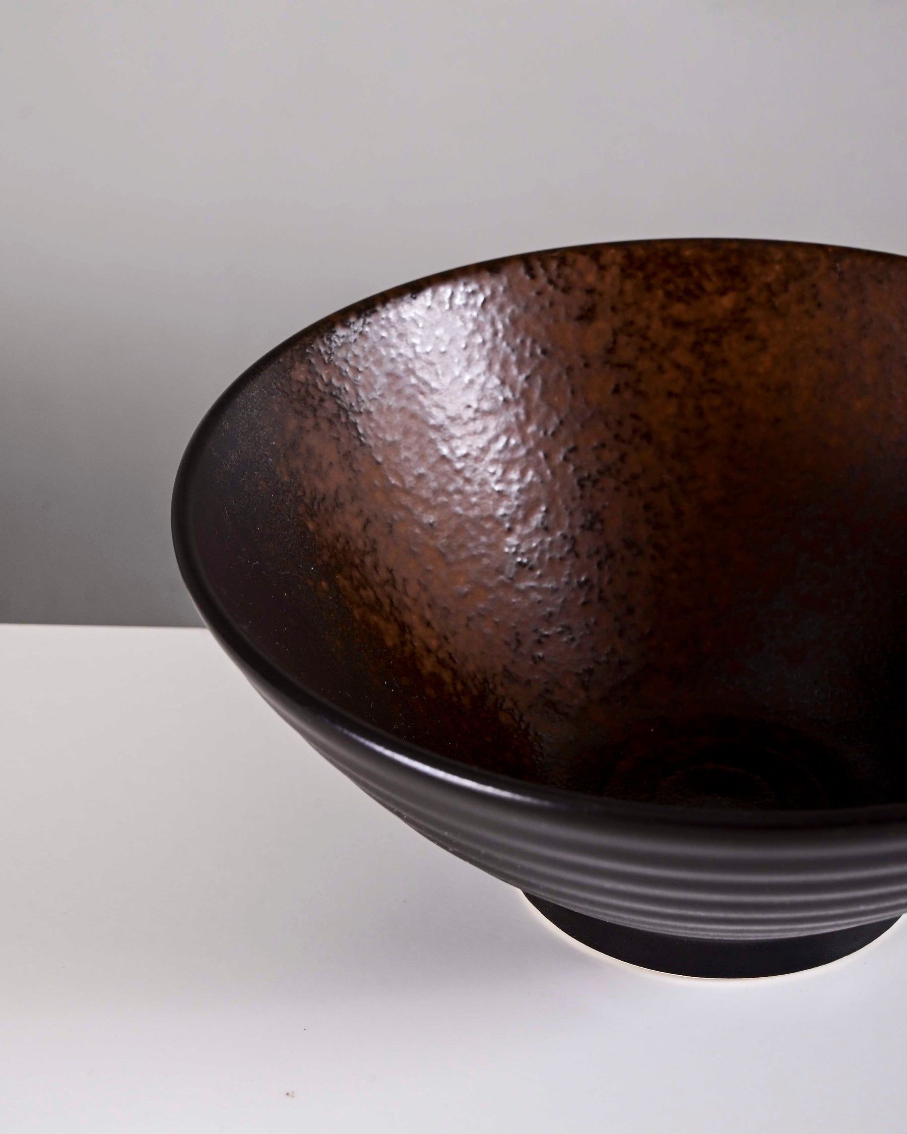 Charcoal Eclipse Ceramic Serving Bowl