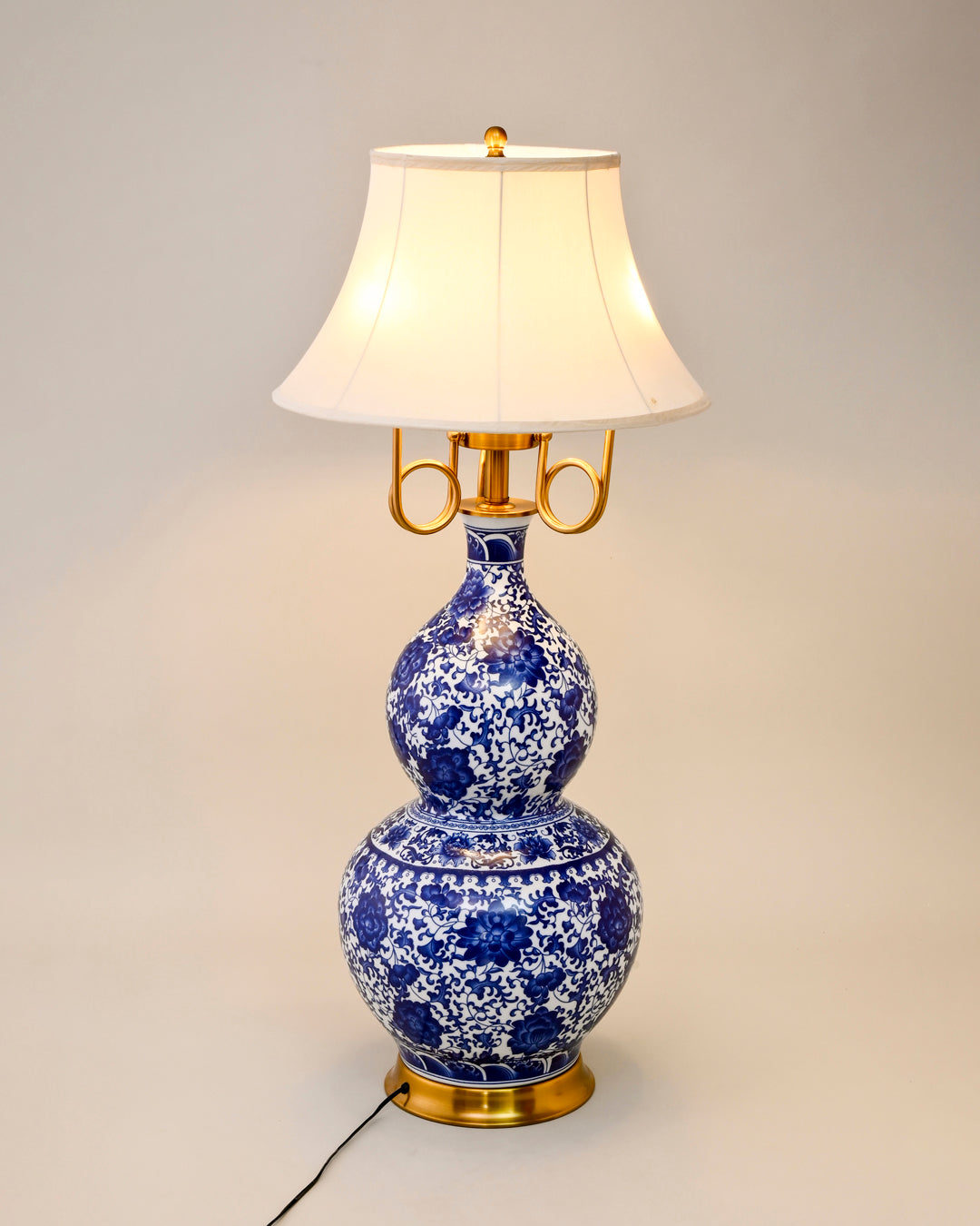 Blue and White Double Gourd Table Lamp