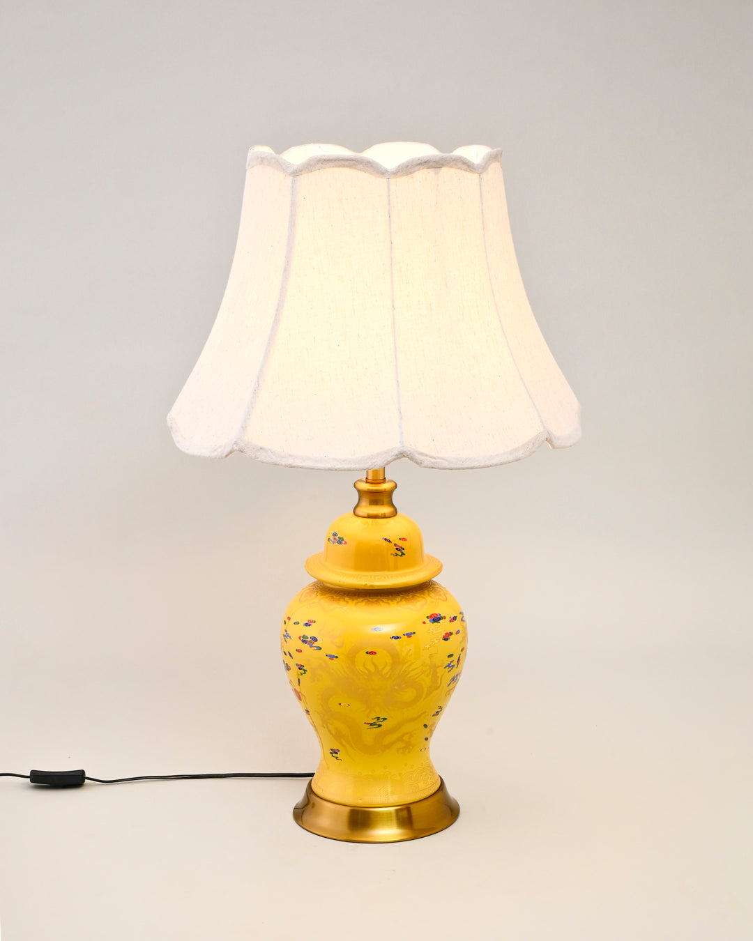Golden Imperial Dragon Table Lamp