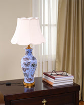 Dragon Motifs Symbolizing Bone China Table Lamp