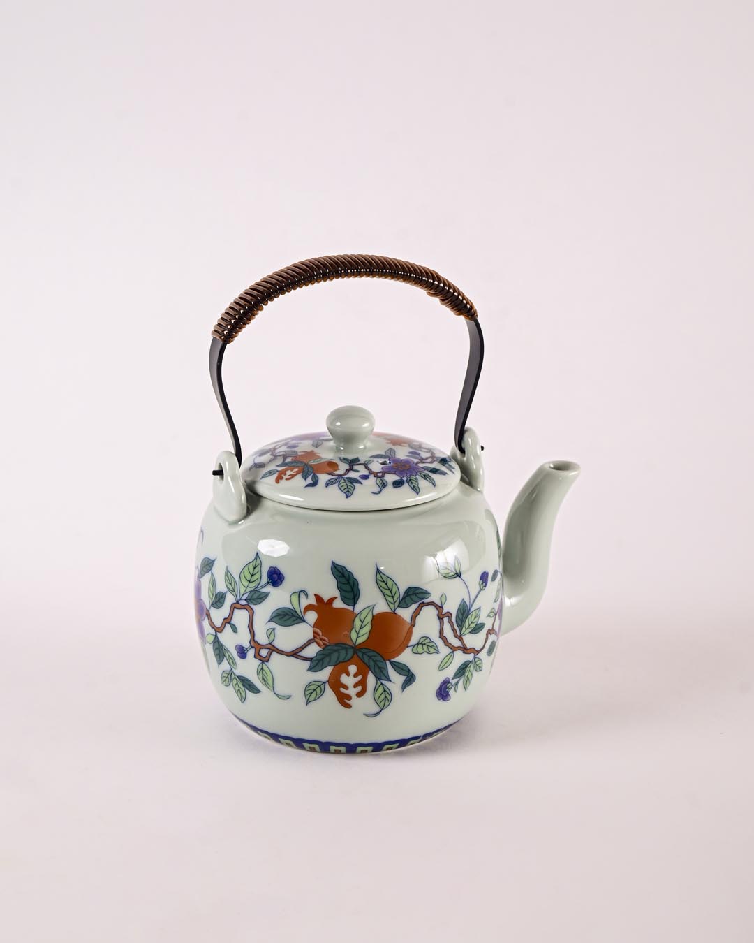Blue Peony Ceramic Tea Kettle