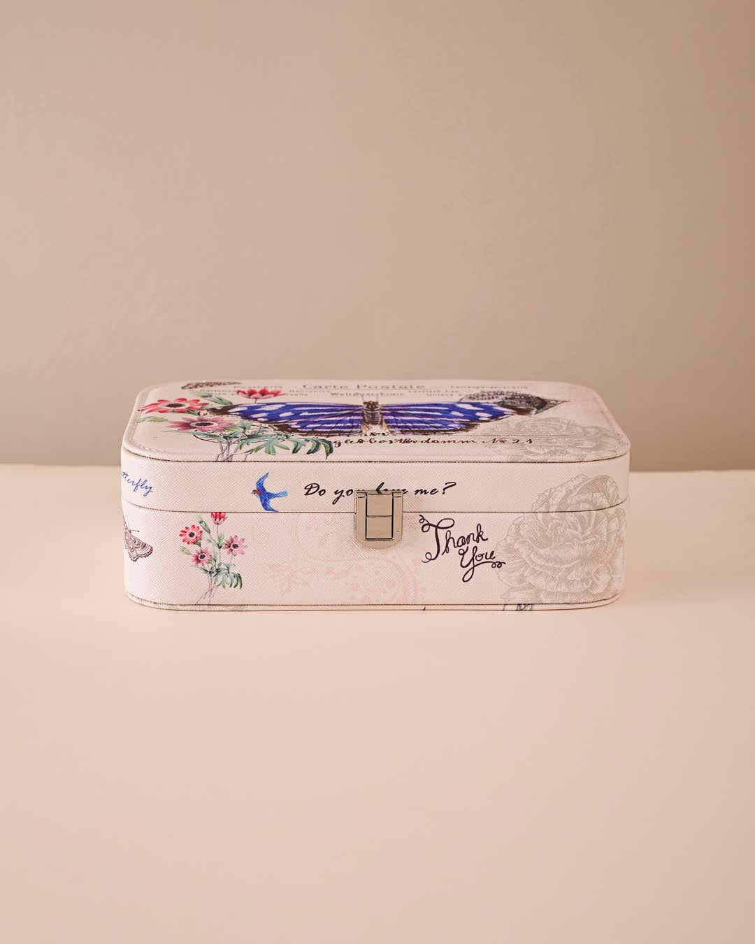 Butterfly Jewellery Organizer Box - Blue