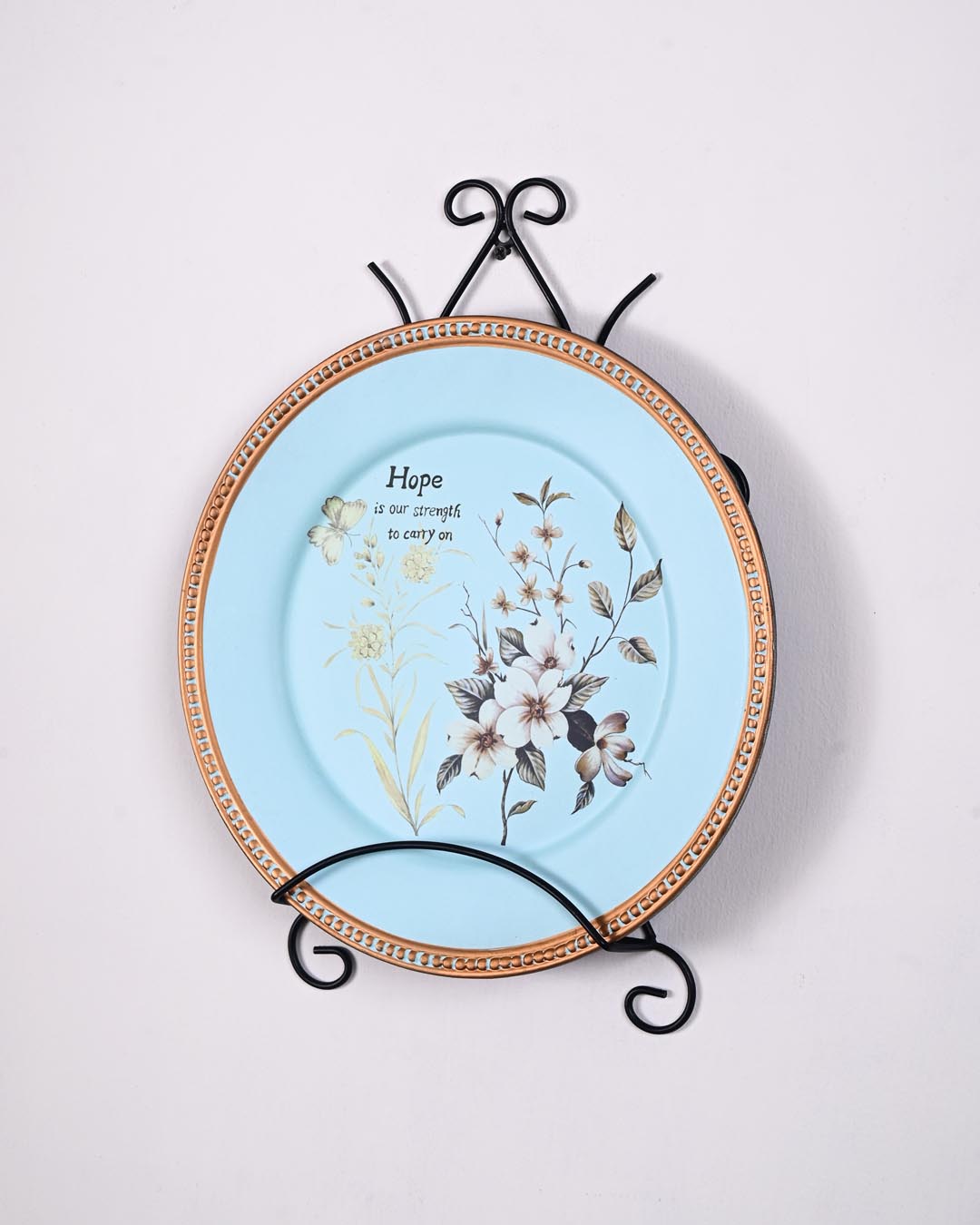 Hopeful Garden Accent Decorative Wall Plate With Stand - 13"