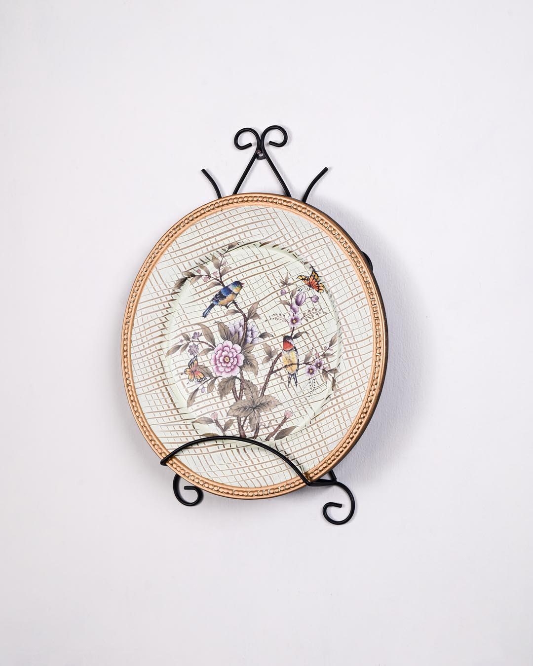 Birdsong Blossom Decorative Wall Plate With Stand - 13"