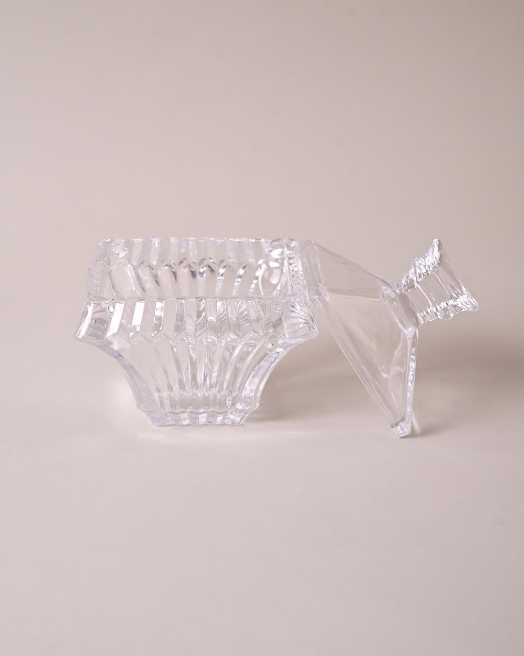 Crystal Cut Candy Jar With LId