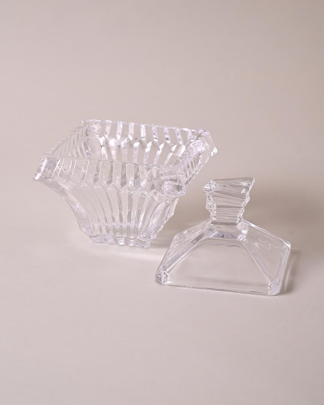 Crystal Cut Candy Jar With LId