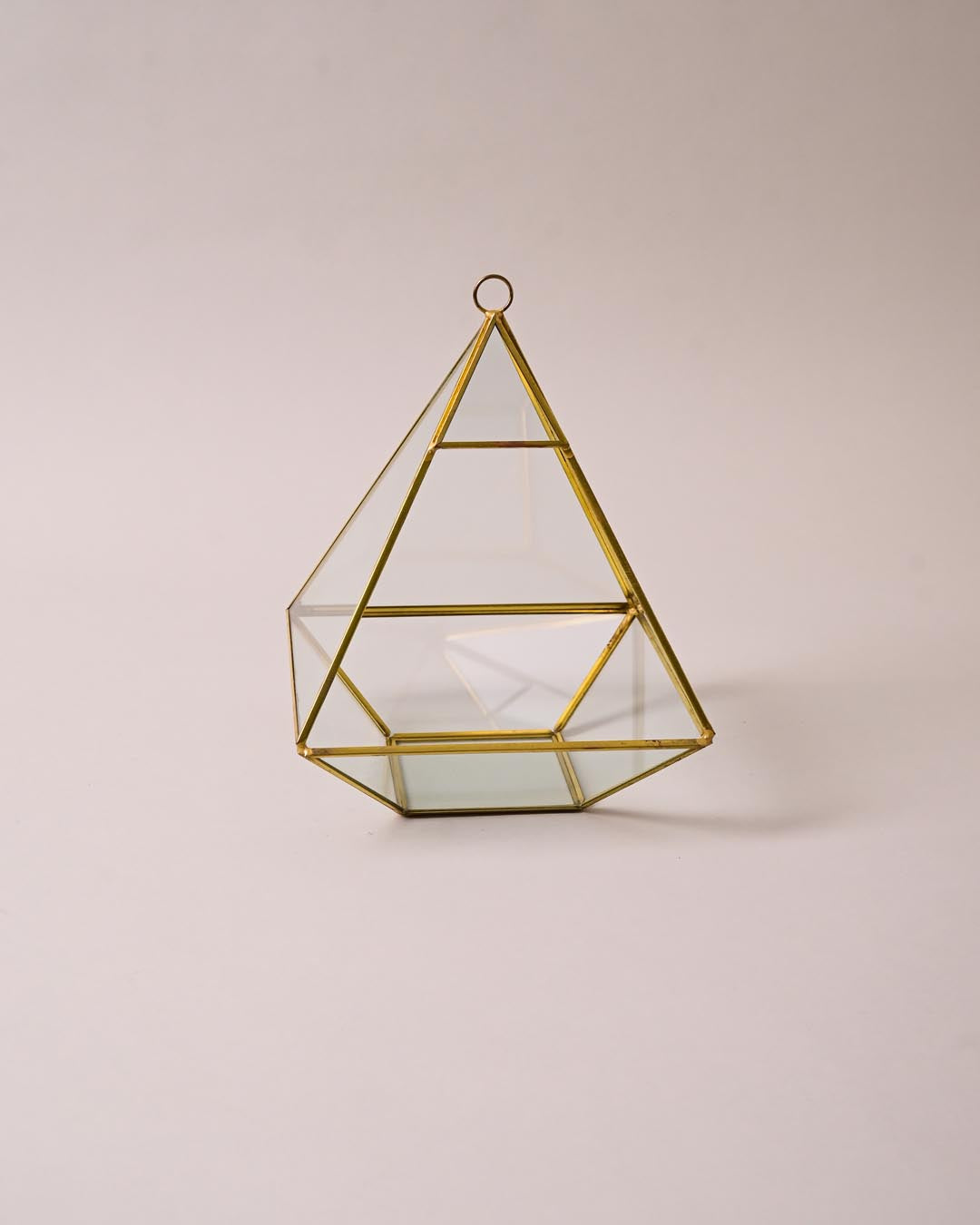 The Nest Gold Glass Terrarium