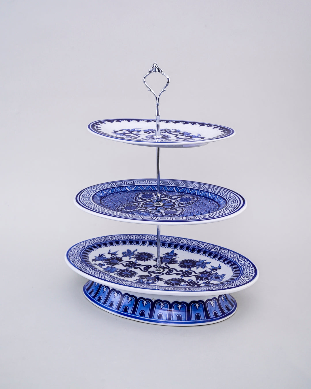 Blue and White 3-Tier Cake Stand