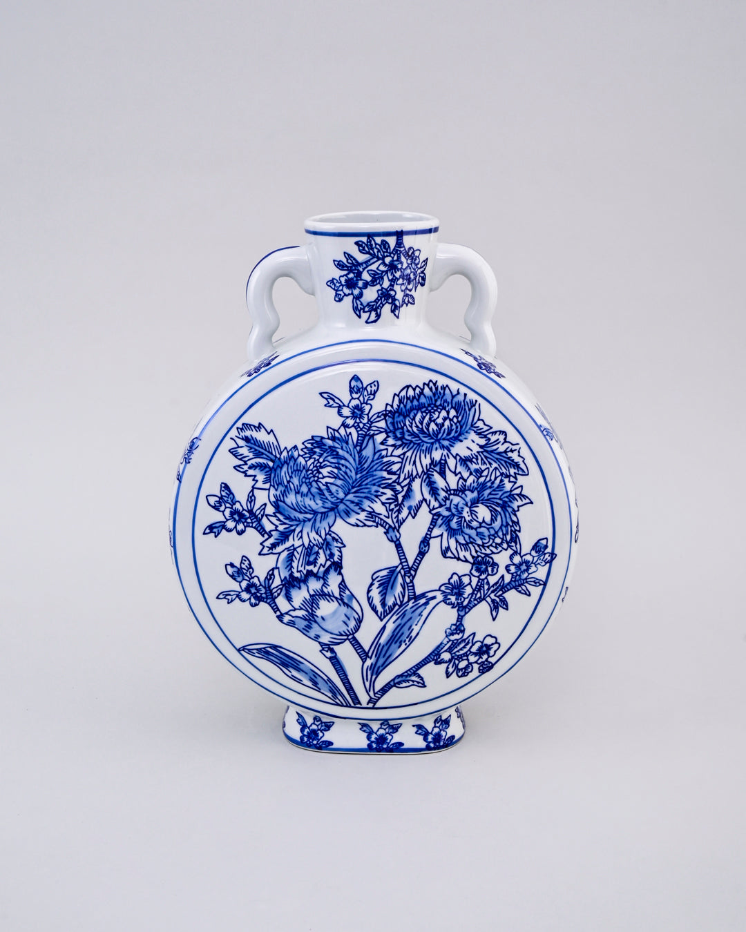 Floral Harmony Blue & White Vase