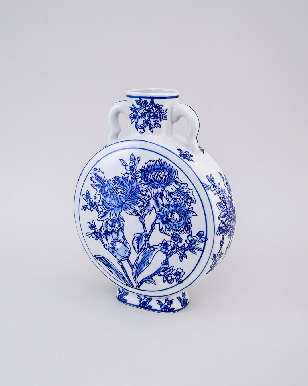 Floral Harmony Blue & White Vase