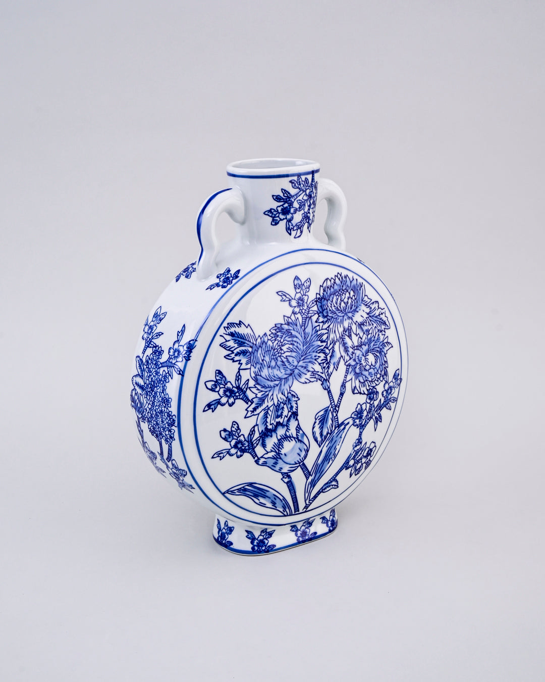 Floral Harmony Blue & White Vase