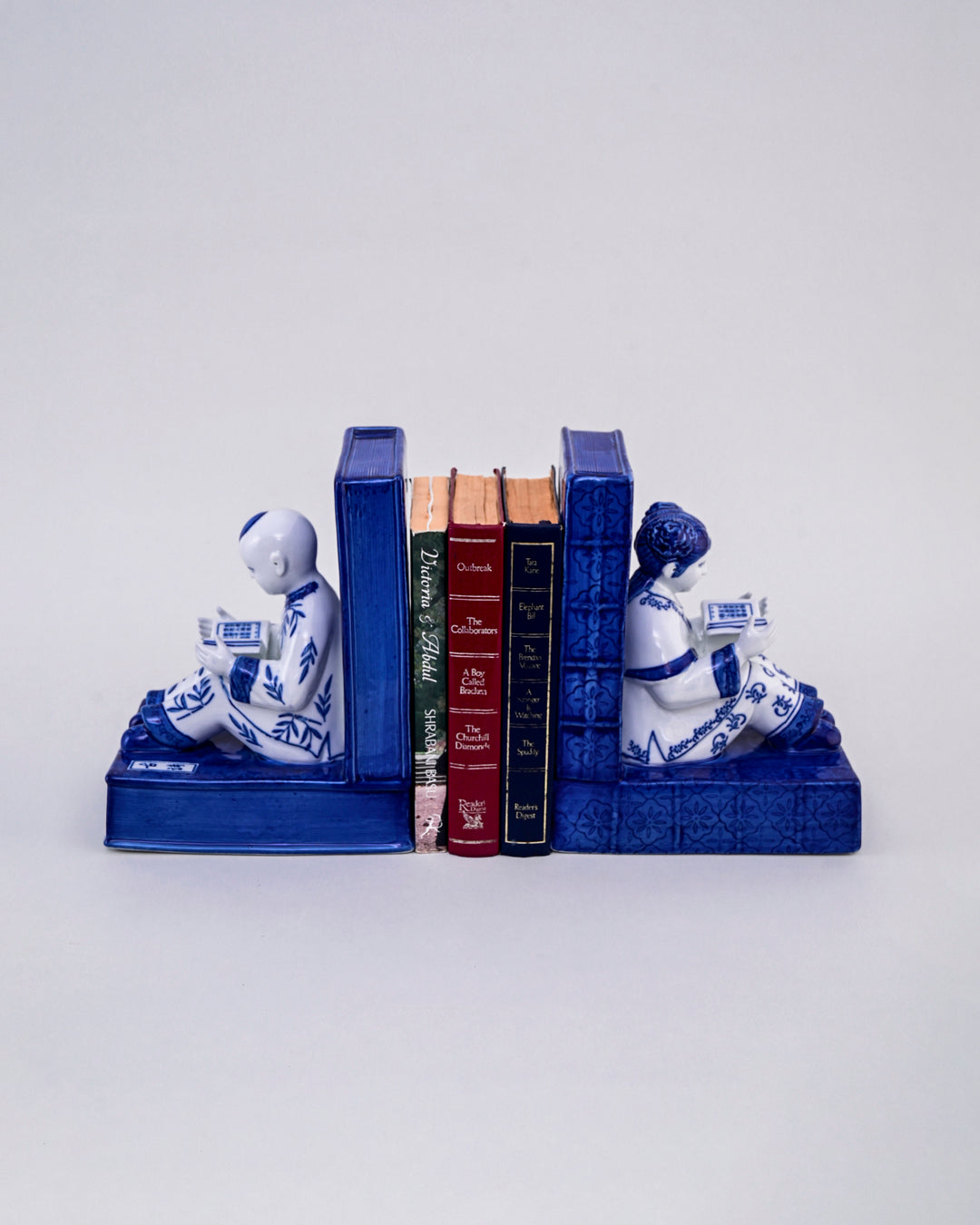Classic Ming Reading Book Bookend Set