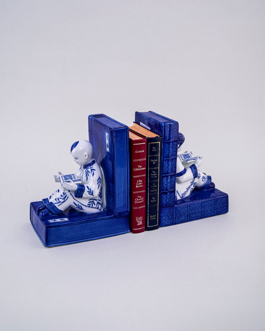 Classic Ming Reading Book Bookend Set