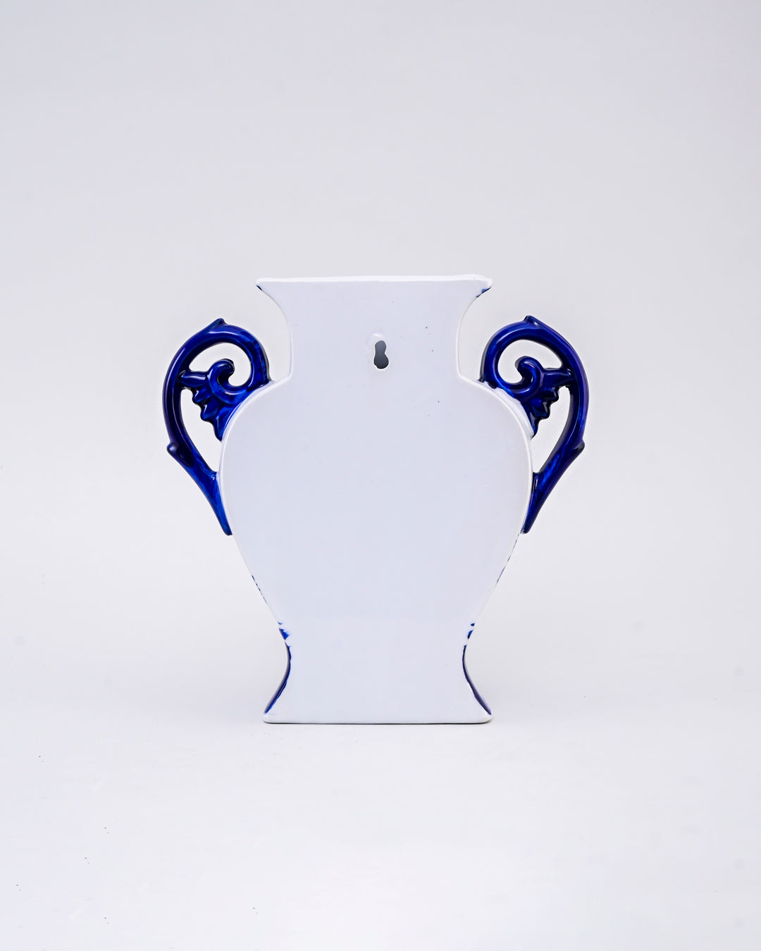 Vintage Aviary Blue & White Wall Vase