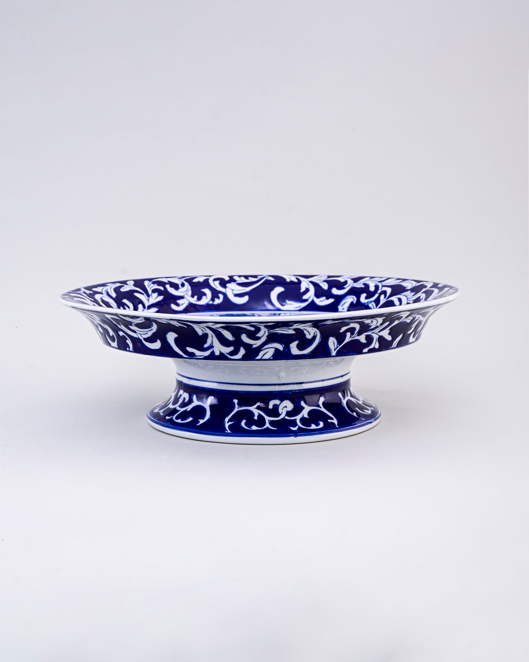 Timeless Blue & White Ceramic Cake Stand
