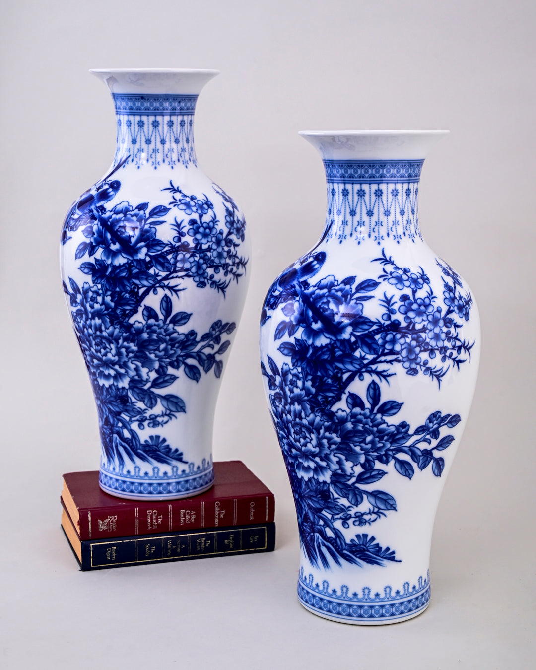 Floral Harmony Ceramic Vase & Decorative Plate - Set Of 3