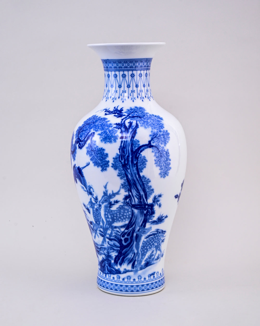 Blue & White Serenity Landscape Vase & Decorative Plate - Set Of 3