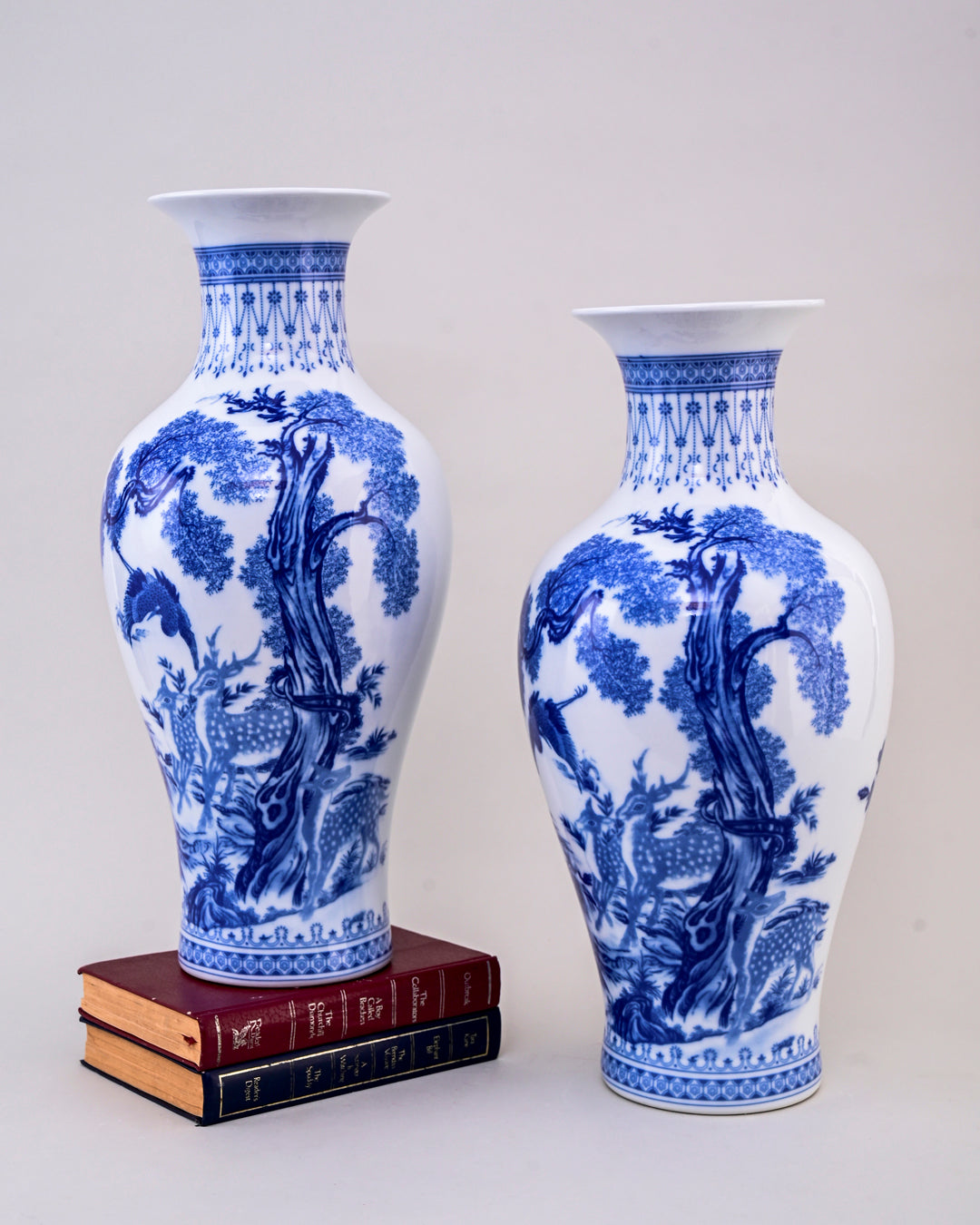 Blue & White Serenity Landscape Vase & Decorative Plate - Set Of 3