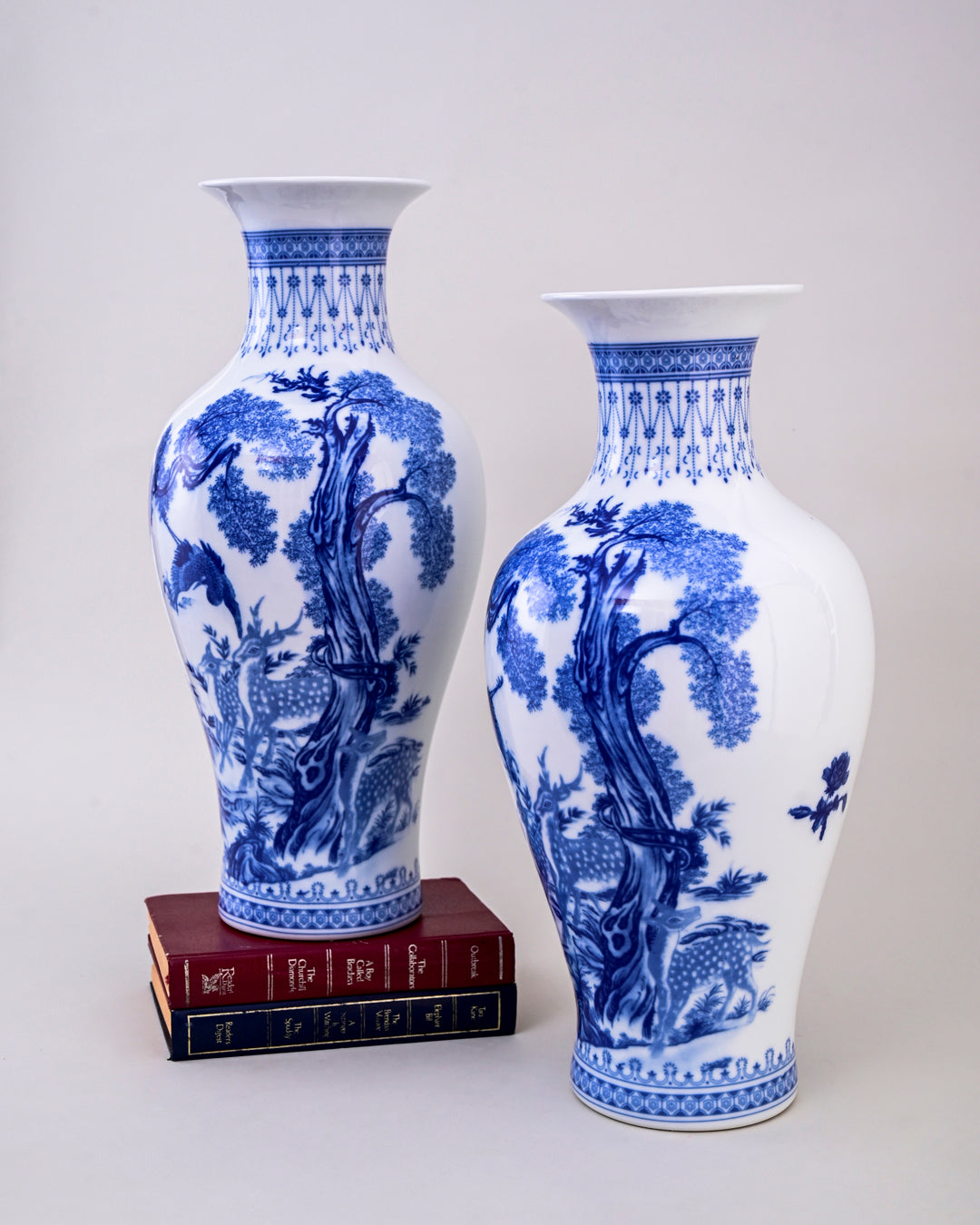 Blue & White Serenity Landscape Vase & Decorative Plate - Set Of 3