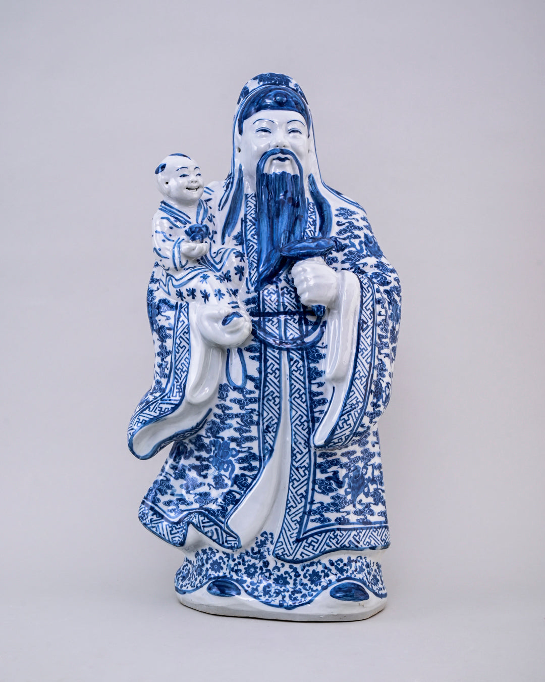 'The Three Star Gods' Porcelain Sculptures Large - Set of 3
