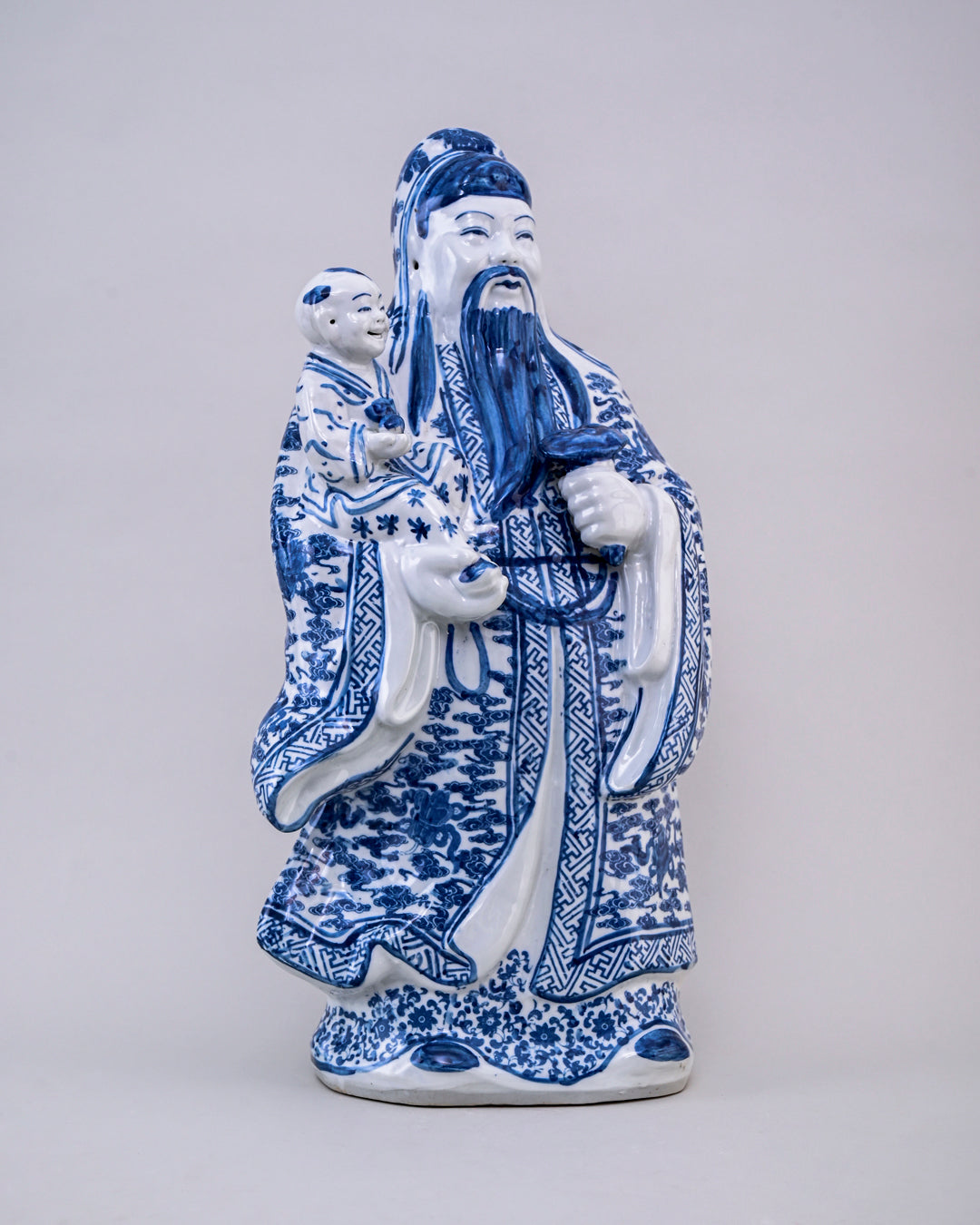 'The Three Star Gods' Porcelain Sculptures Large - Set of 3