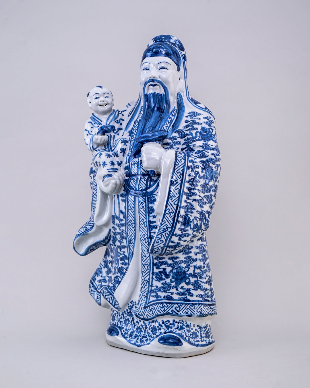 'The Three Star Gods' Porcelain Sculptures Large - Set of 3