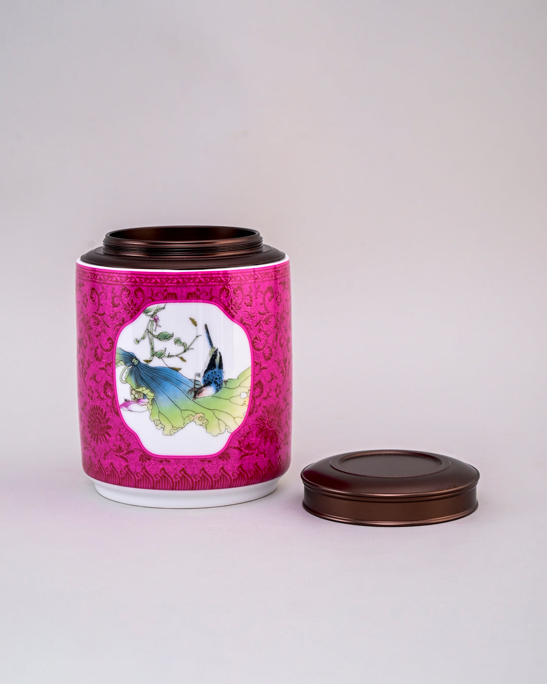 Canton Porcelain Storage Jar - Pink