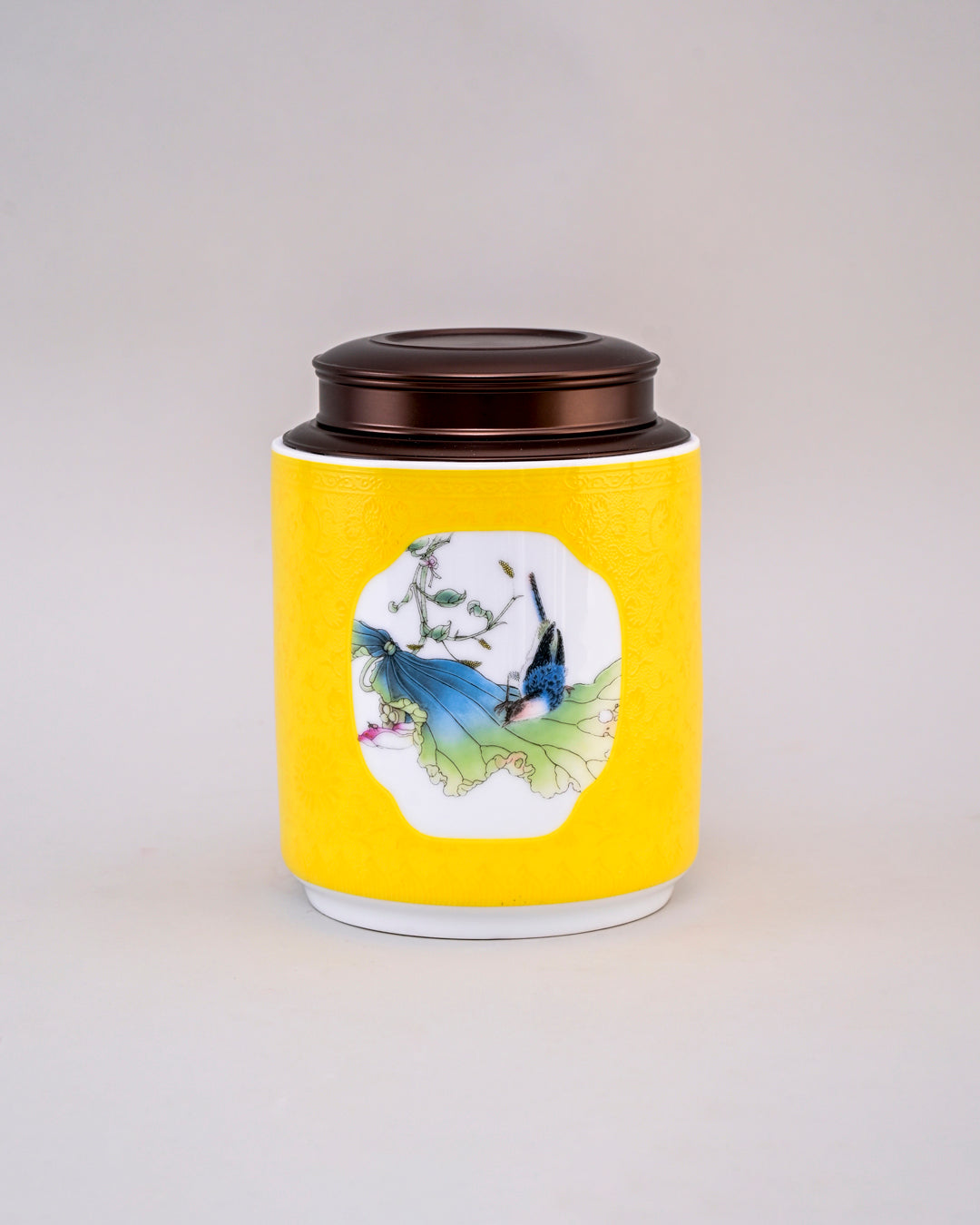 Canton Porcelain Storage Jar - Yellow
