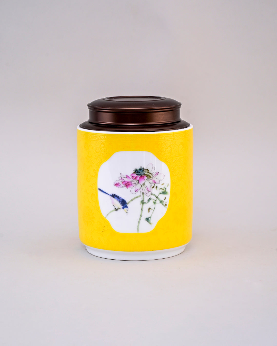 Canton Porcelain Storage Jar - Yellow