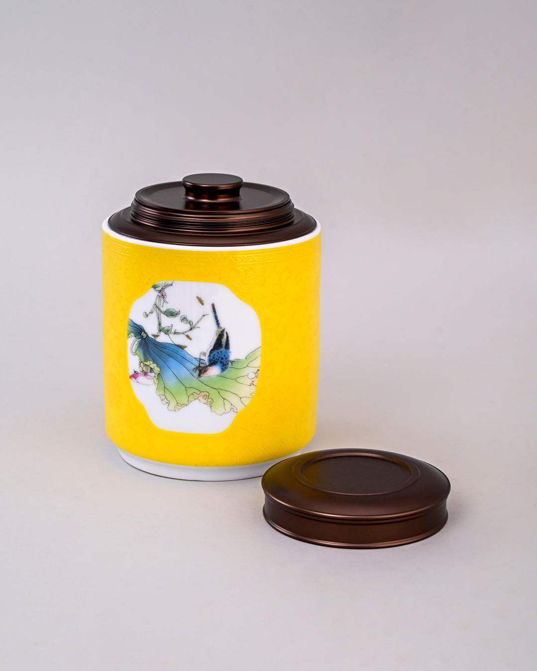 Canton Porcelain Storage Jar - Yellow