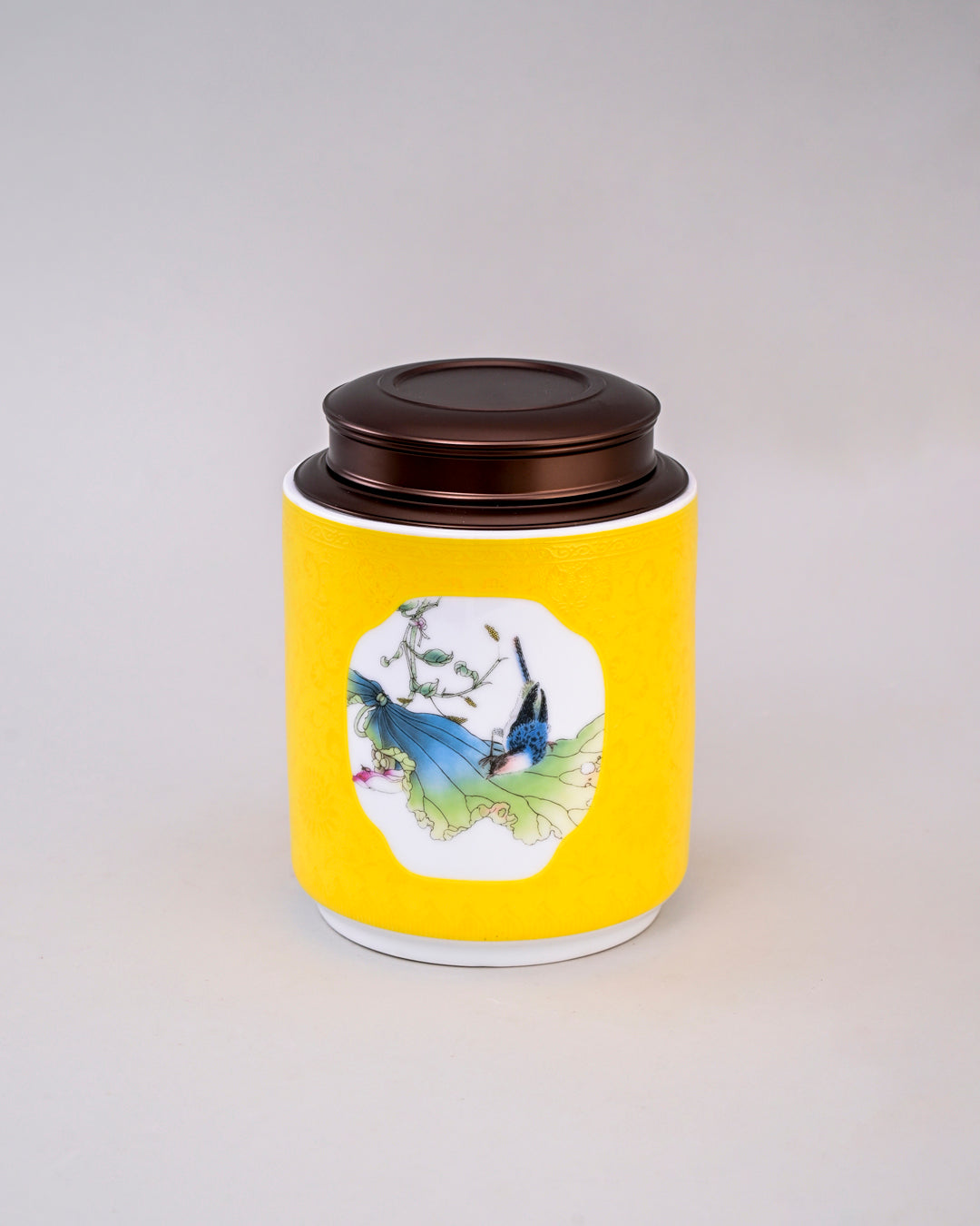 Canton Porcelain Storage Jar - Yellow