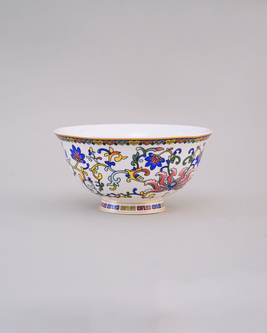 Traditional Floral Ceramic Katori - Set Of 6
