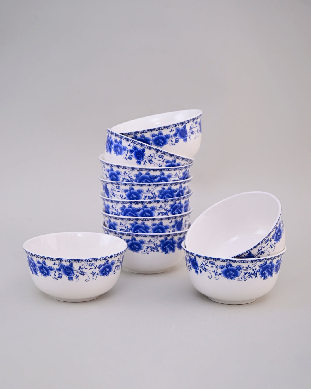 Blue & White Rose Motif Bowl