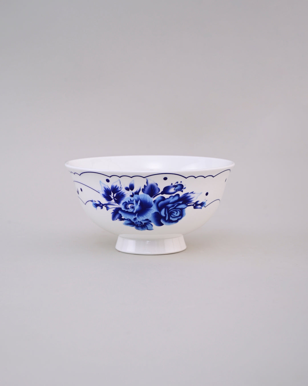 Royal Blue Blossom Ceramic Katori - Set Of 6