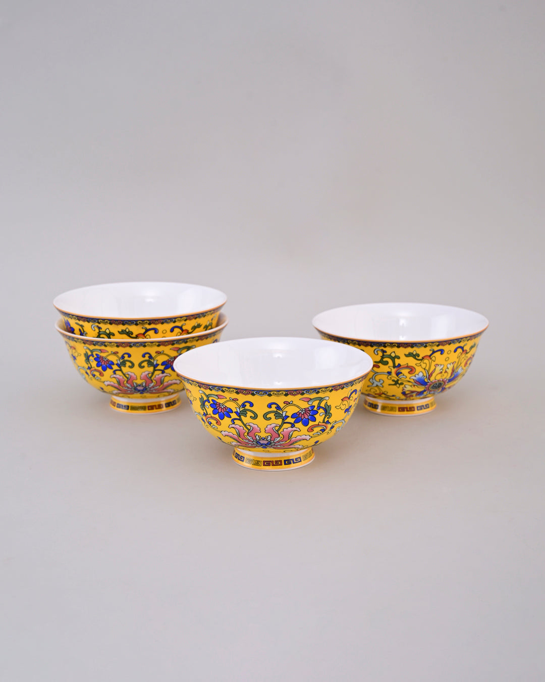 Classic Floral Motif Katori - Set Of 6