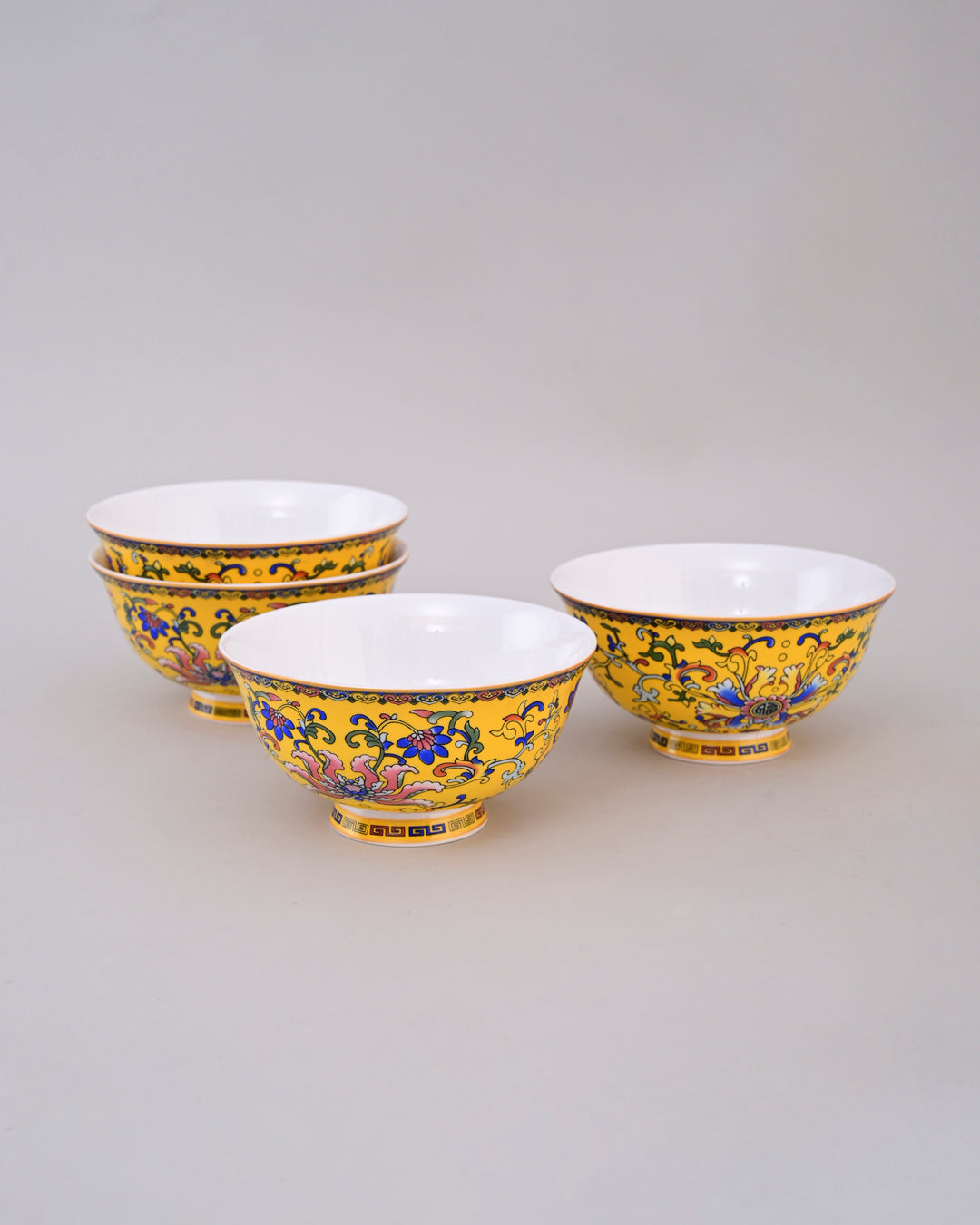 Classic Floral Motif Katori - Set Of 6