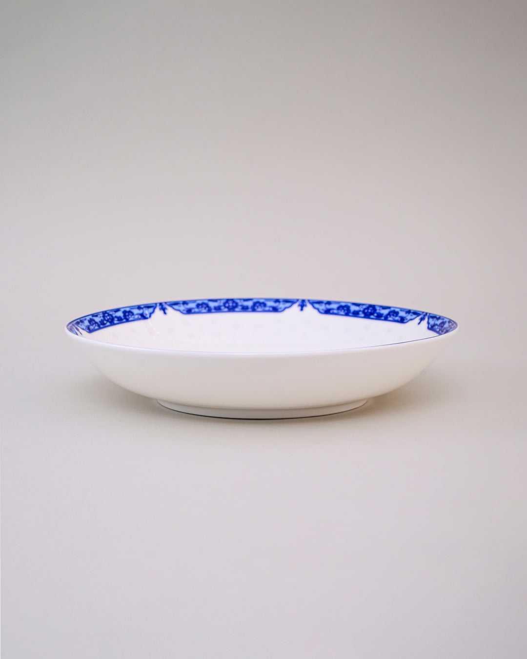 Blue & White Dynasty Ceramic Pasta Plate