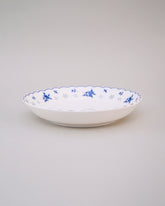 Blue Floral Scalloped Pasta Plate
