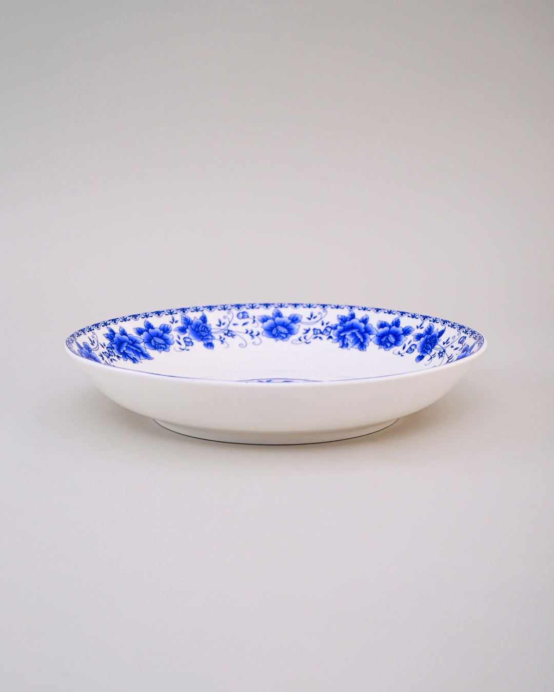 Blue Eden Floral Rim Pasta Bowl