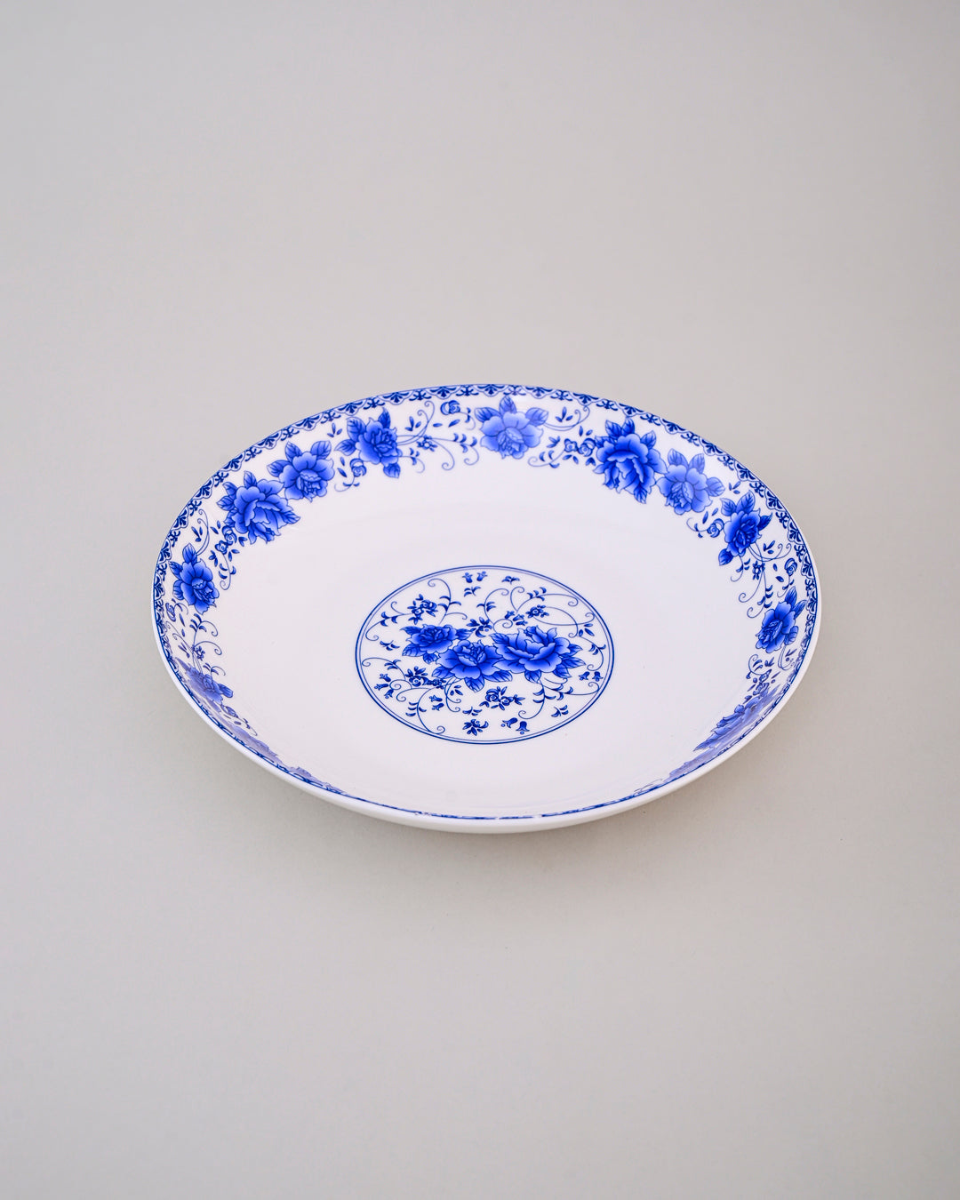 Blue Eden Floral Rim Pasta Bowl